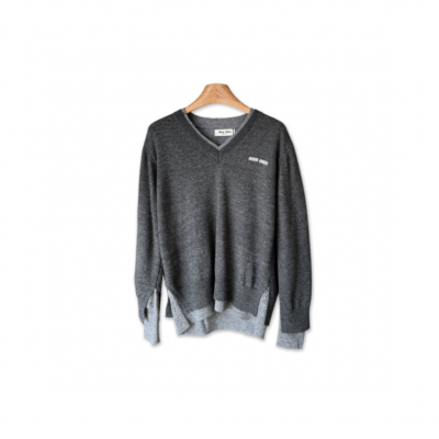 MIU MIU FAUX TWO-PIECE KNITWEAR